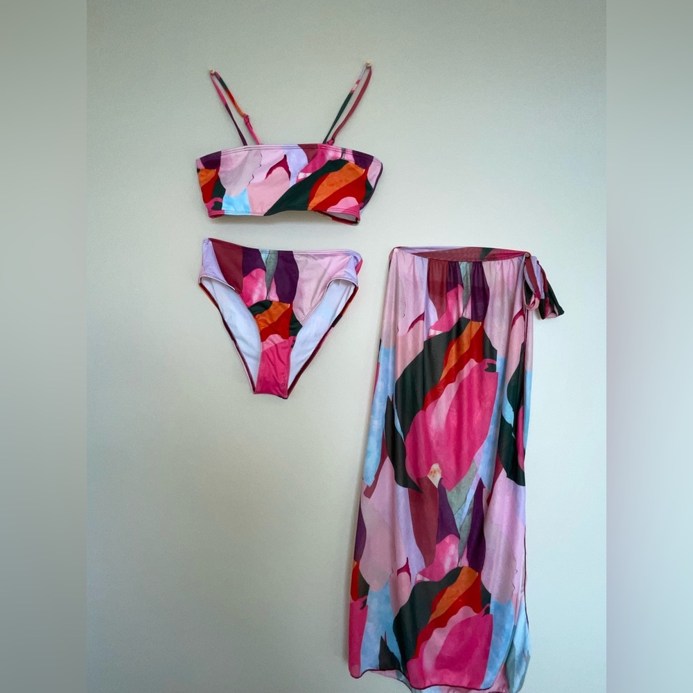 Shein Colorful Bikini with Skirt